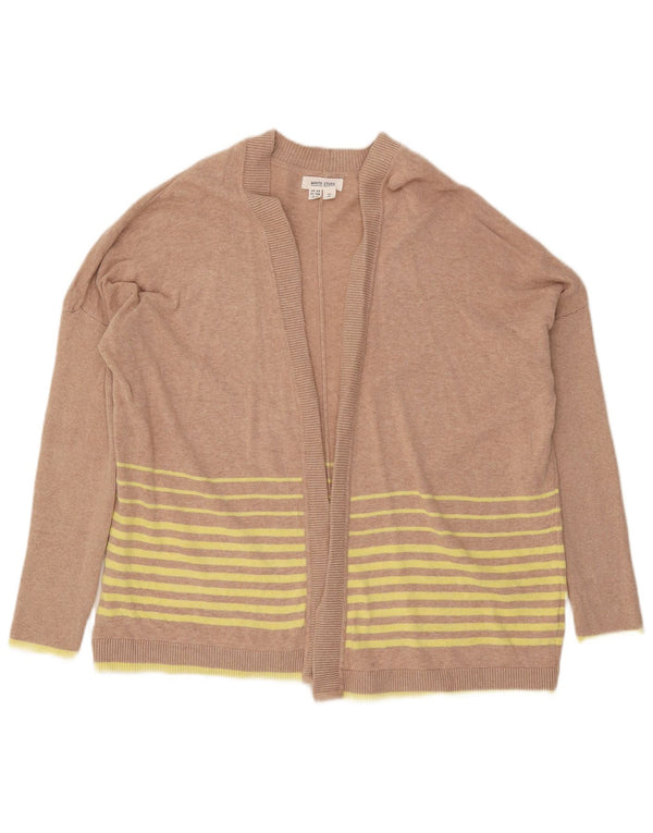 Maglione cardigan oversize da donna White Stuff UK 12 Beige medio a righe