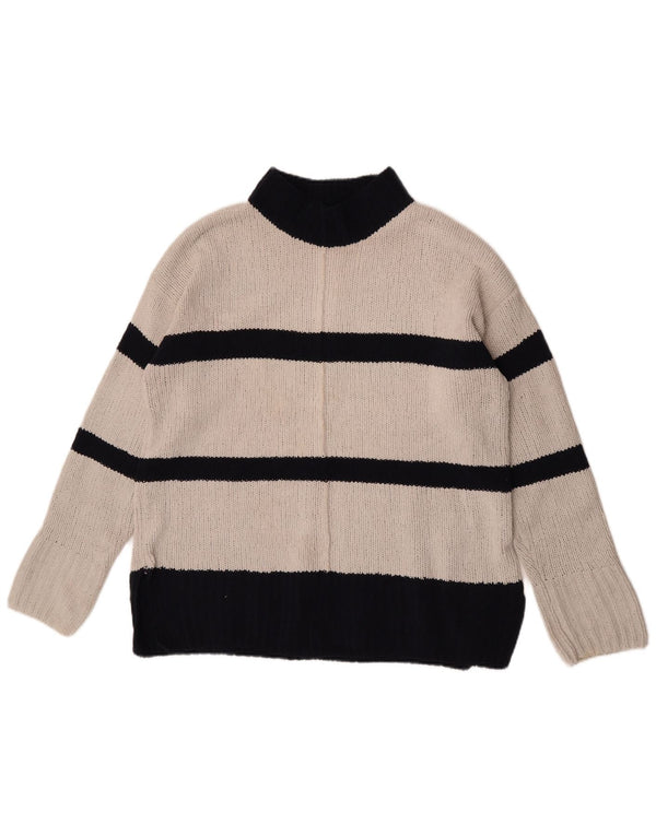 Maglione maglione a collo alto da donna Marks & Spencer UK 14 medio bianco