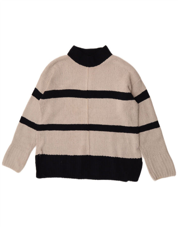 Maglione maglione a collo alto da donna Marks & Spencer UK 14 medio bianco