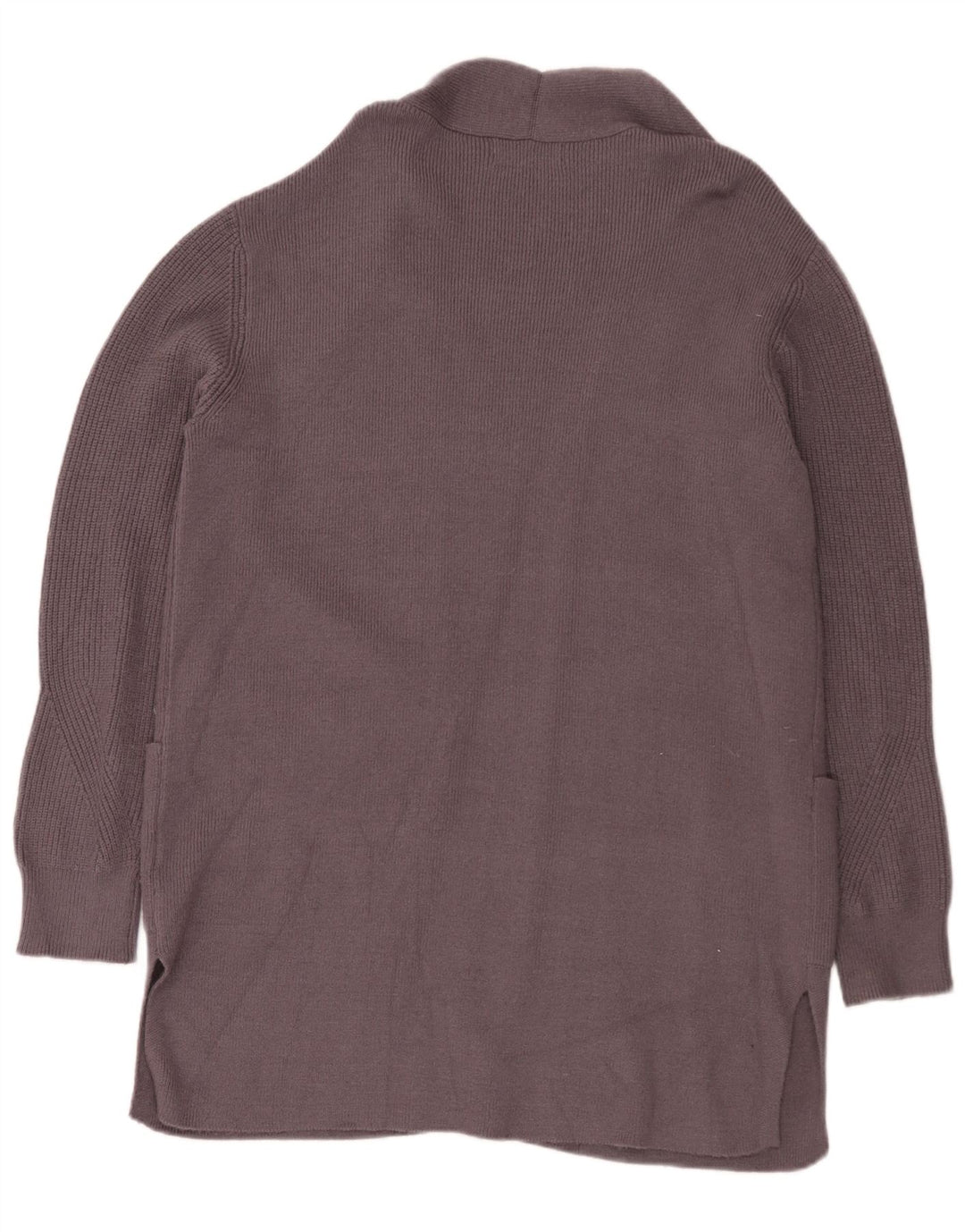 Maglione cardigan aperto lungo da donna Marks & Spencer UK 14 grande grigio
