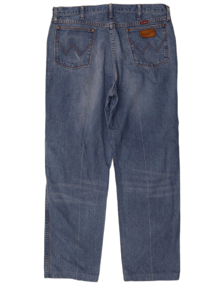 Jeans dritti da uomo Wrangler W38 L30 cotone blu