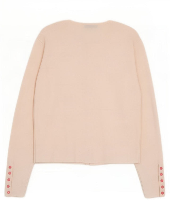 Maglione cardigan da donna Zara UK 12 Nylon rosa medio