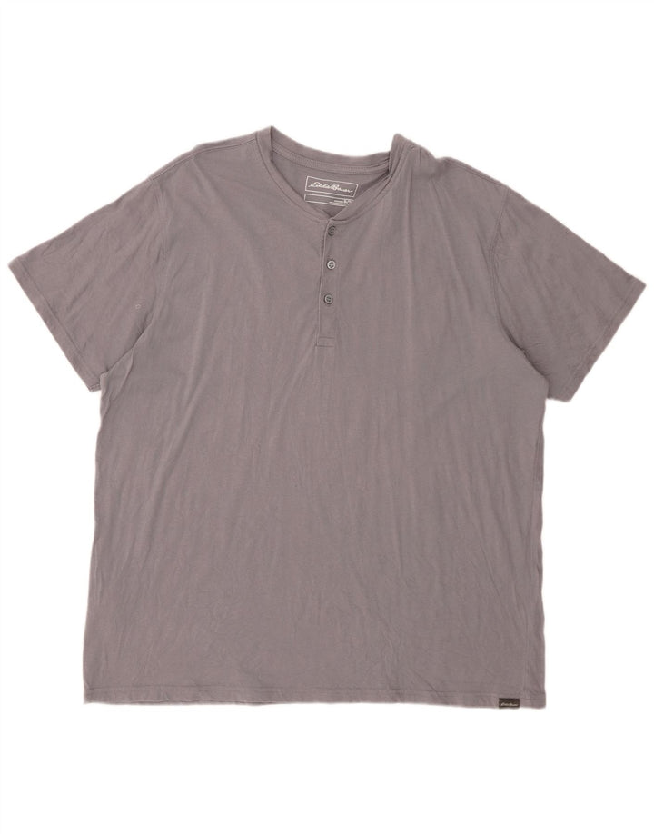 T-shirt da uomo EDDIE BAUER Top XL in cotone grigio