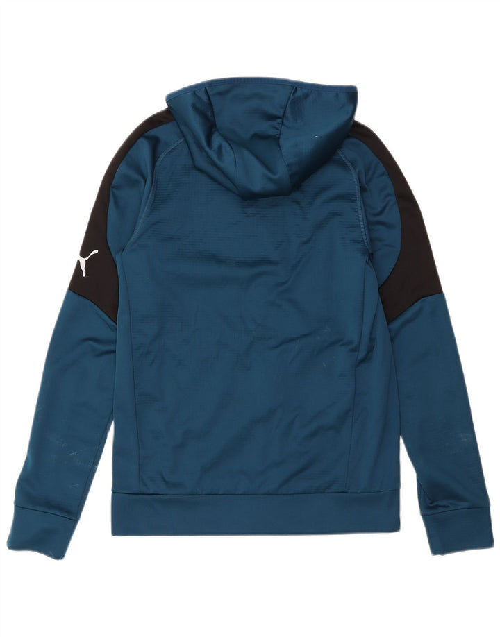 Felpa con cappuccio e zip da uomo Puma Small Blue Colourblock