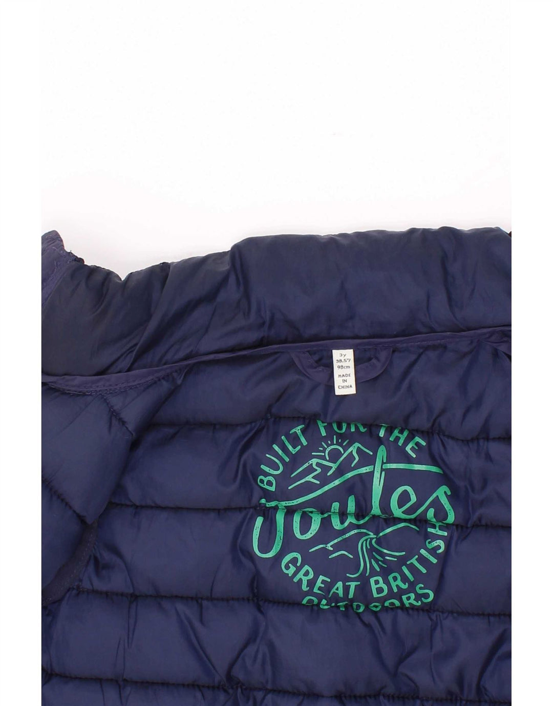 Gilet imbottito per ragazzi Joules 2-3 anni in poliestere blu navy