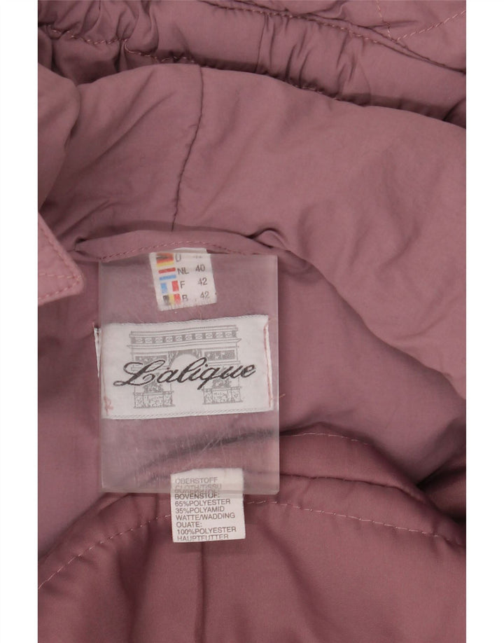 Cappotto giacca a vento con cappuccio da donna VINTAGE EU 42 Large Purple Poliestere