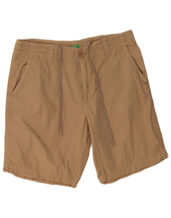 Pantaloncini chino da uomo BENETTON medi W32 in cotone beige