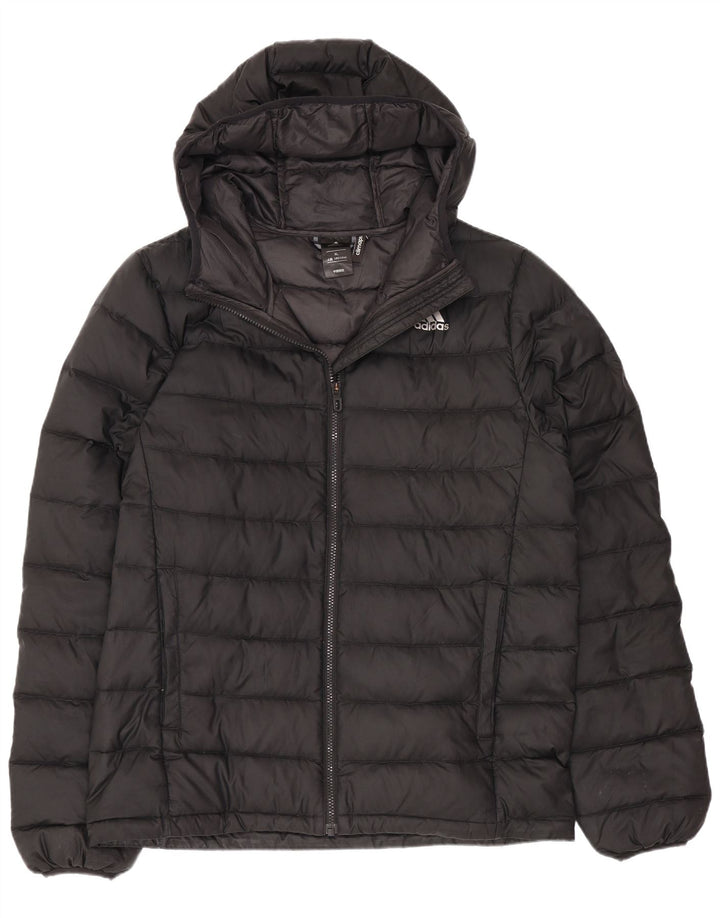 Giacca imbottita con cappuccio da donna Adidas UK 18 XL poliestere nero