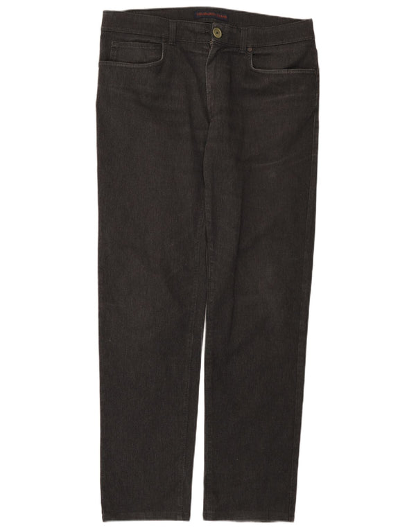 Jeans Straight Uomo Trussardi W37 L31 Cotone Grigio