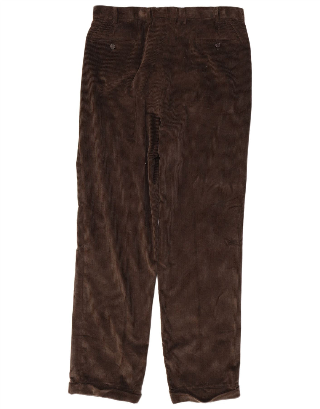 RALPH LAUREN Pantaloni da uomo in velluto a coste con pegging W36 L34 cotone marrone