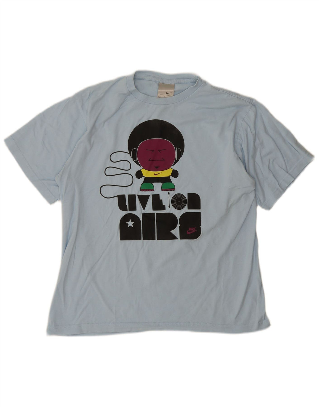 T-shirt grafica da uomo Nike Top in cotone blu medio