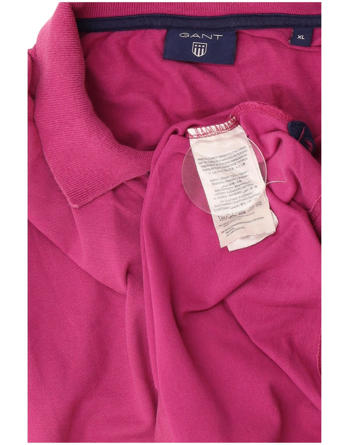Polo da uomo Gant XL in cotone rosa