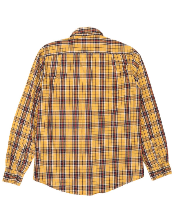 Camicia da uomo in flanella Carrera in cotone a quadri giallo medio