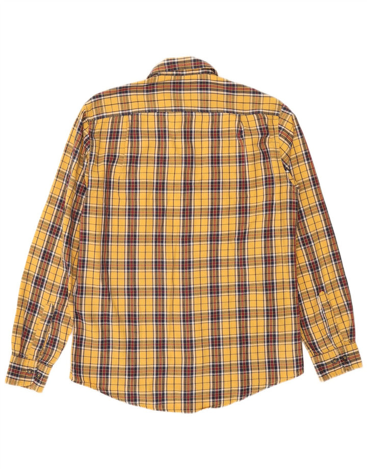 Camicia da uomo in flanella Carrera in cotone a quadri giallo medio