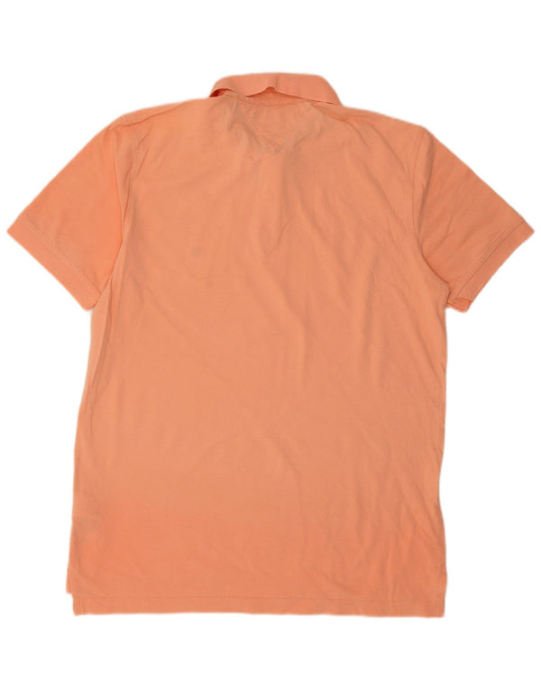 Polo da uomo Regular Fit Tommy Hilfiger Large in cotone arancione