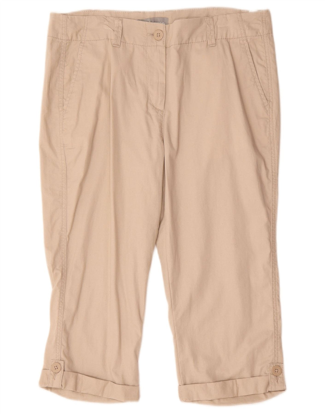 Bermuda da donna Marks & Spencer UK 12 medio W32 cotone beige