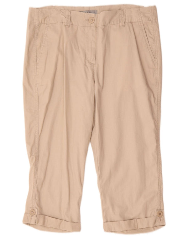 Bermuda da donna Marks & Spencer UK 12 medio W32 cotone beige