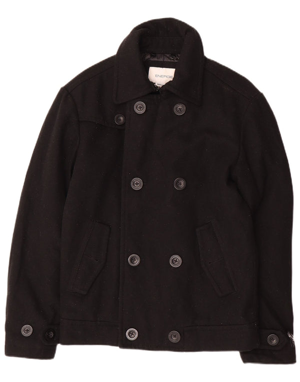 Cappotto da marinaio da uomo ENERGIE UK 36 piccolo in lana nera
