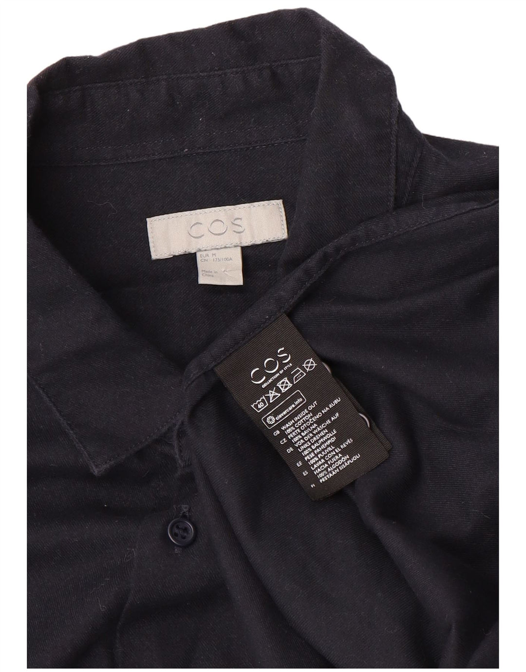 Camicia Cos da uomo in cotone blu navy medio