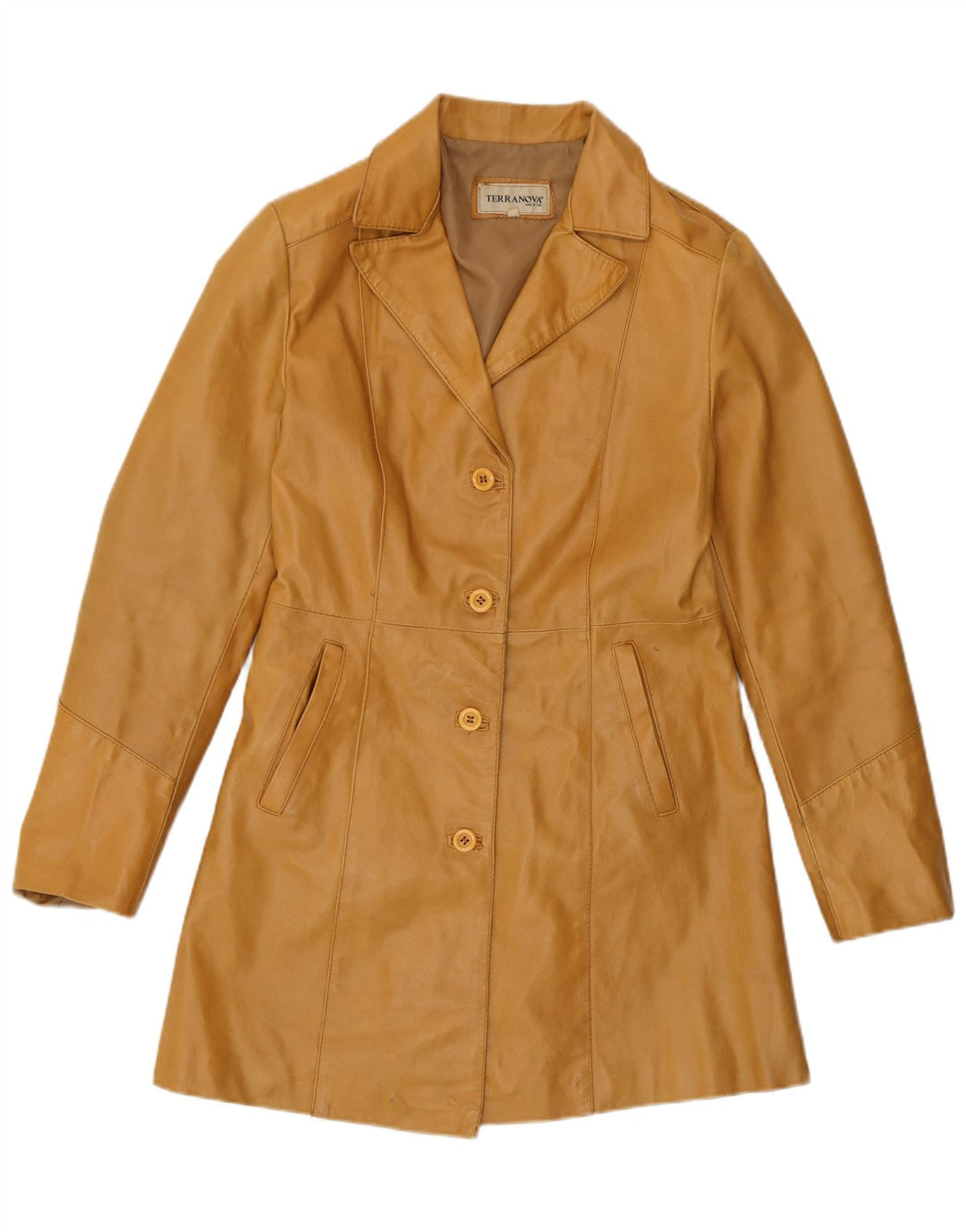 Cappotto in pelle da donna Terranova UK 10 Piccolo in pelle beige