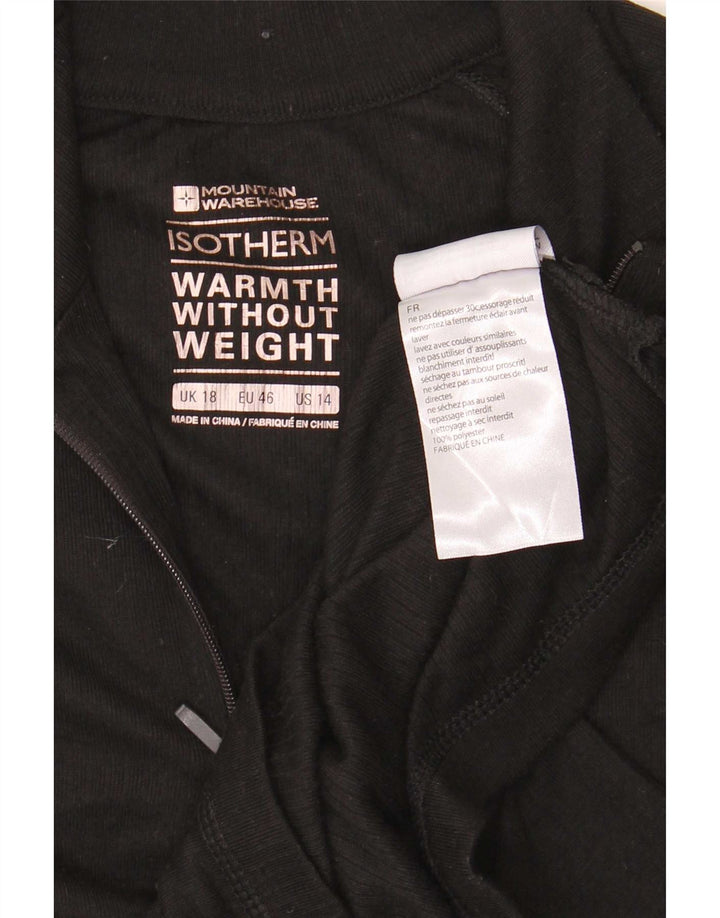 Top da tuta da donna con collo e zip Mountain Warehouse UK 18 XL Nera