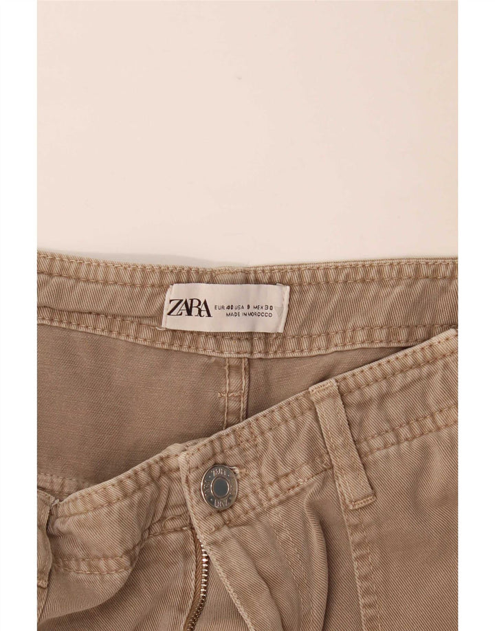 Pantaloni cargo dritti da donna Zara EU 40 medi W30 L31 Beige