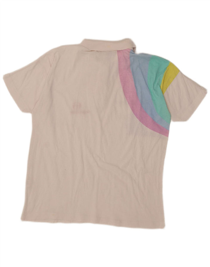 Polo grafica da uomo Sergio Tacchini in cotone bianco medio