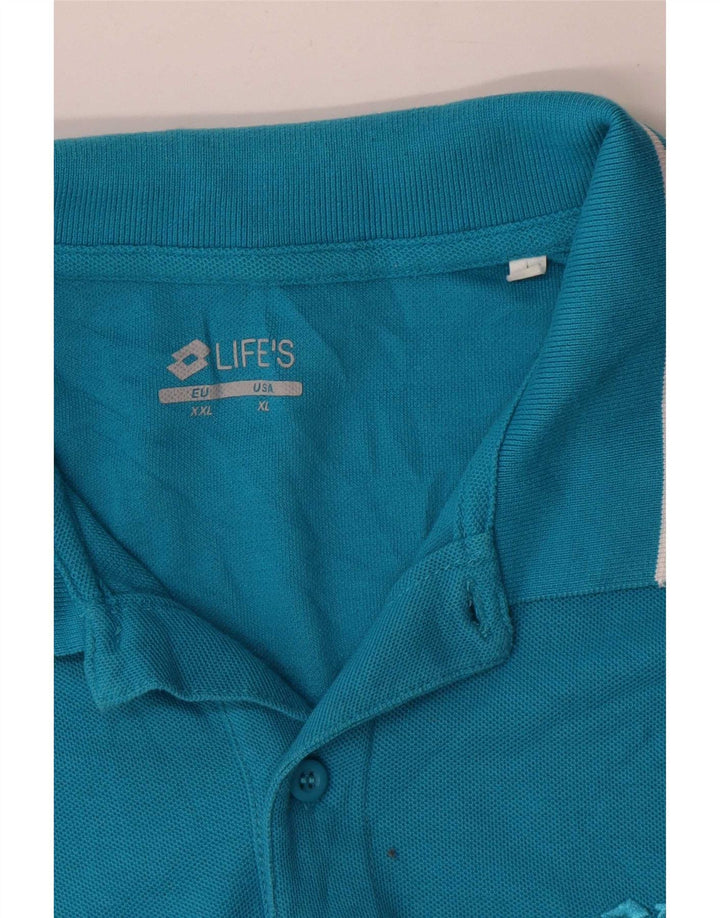 Polo da uomo Lotto XL in cotone blu