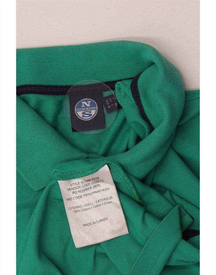 Polo da uomo North Sails grande in cotone verde