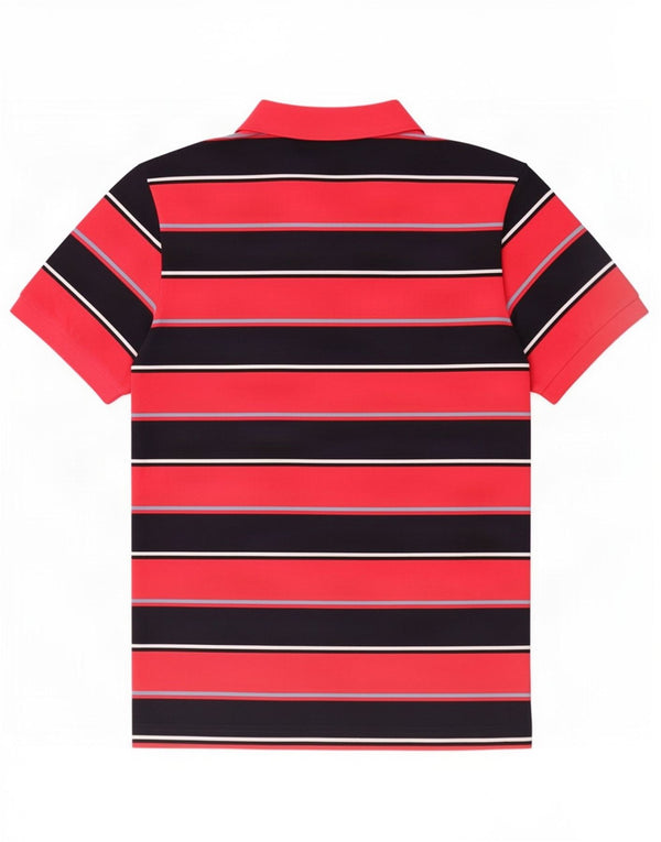 Polo da uomo Gant in cotone a righe rosa medio