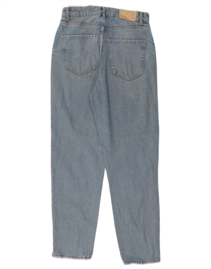 Jeans affusolati a vita alta effetto consumato ZARA da donna EU 36 XS W26 L27 Blu