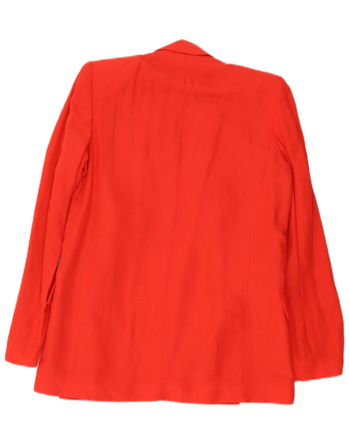 Giacca blazer vestibilità ampia da donna Zara UK 10 piccola viscosa rossa