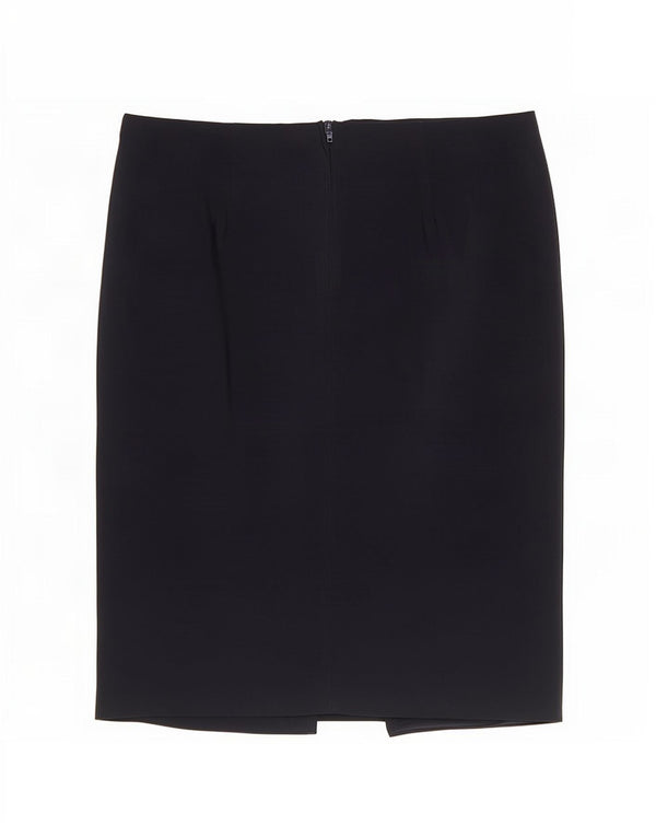 Gonna a tubino da donna Benetton IT 44 media W30 poliestere blu navy