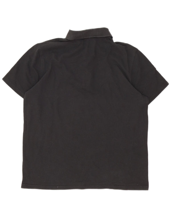 Polo Puma da uomo grande in cotone nero