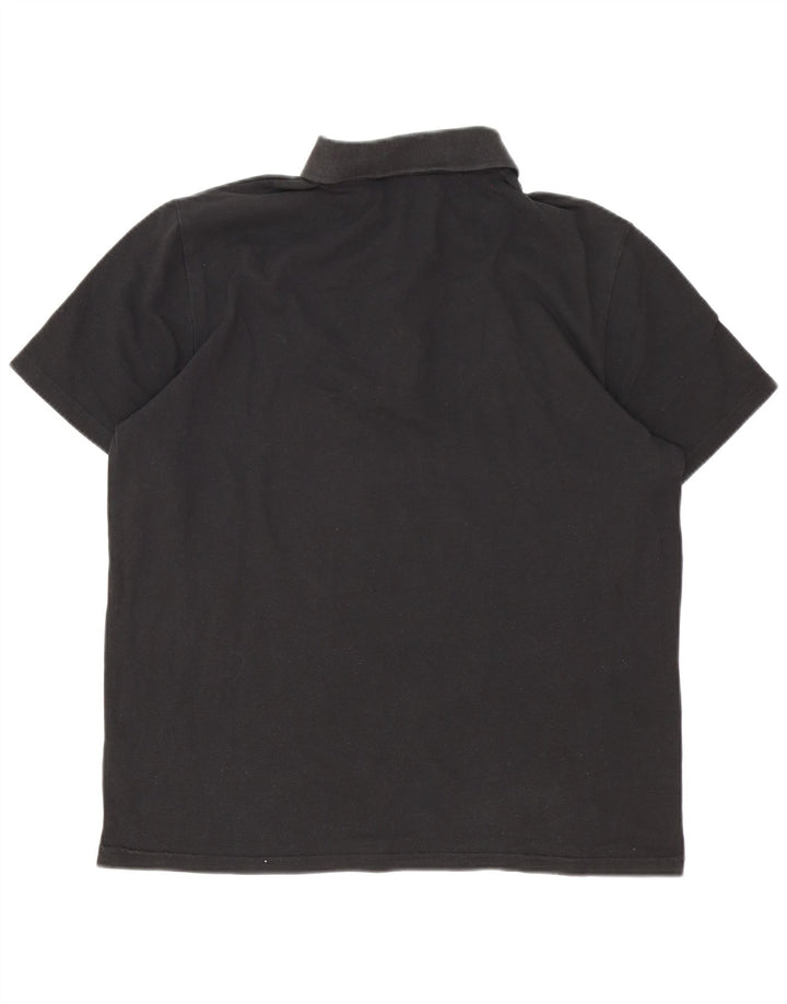 Polo Puma da uomo grande in cotone nero