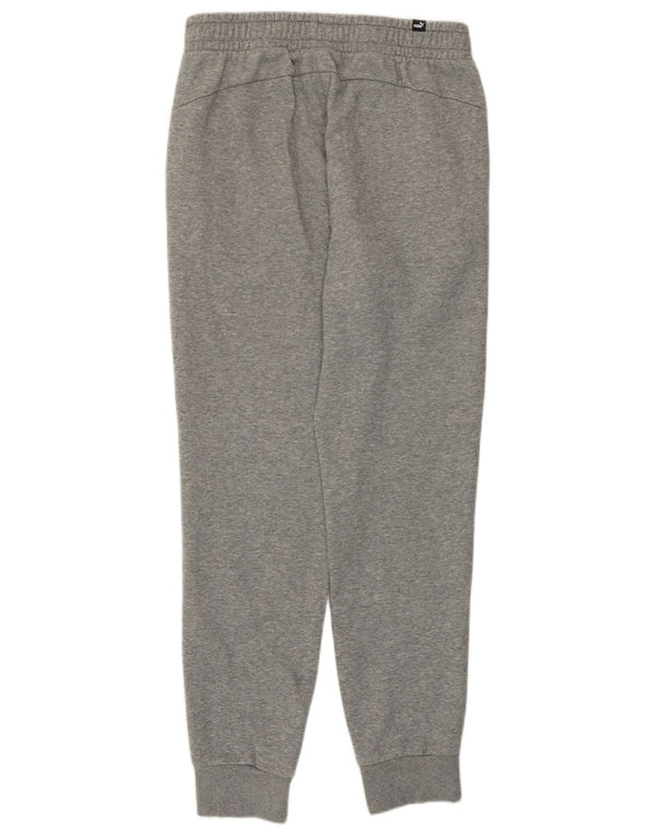 Puma Mens Tracksuit Trousers Joggers Medium  Grey Flecked Cotton
