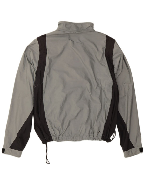 Giacca antipioggia da uomo Adidas UK 40 Large Grigio Colourblock in poliestere