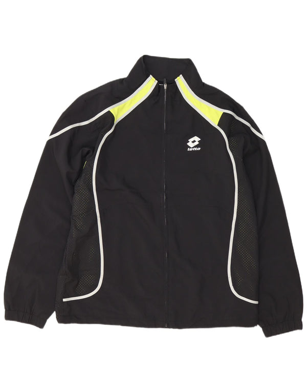 Giacca da tuta da uomo Lotto UK 44/46 2XL Poliestere color block nero