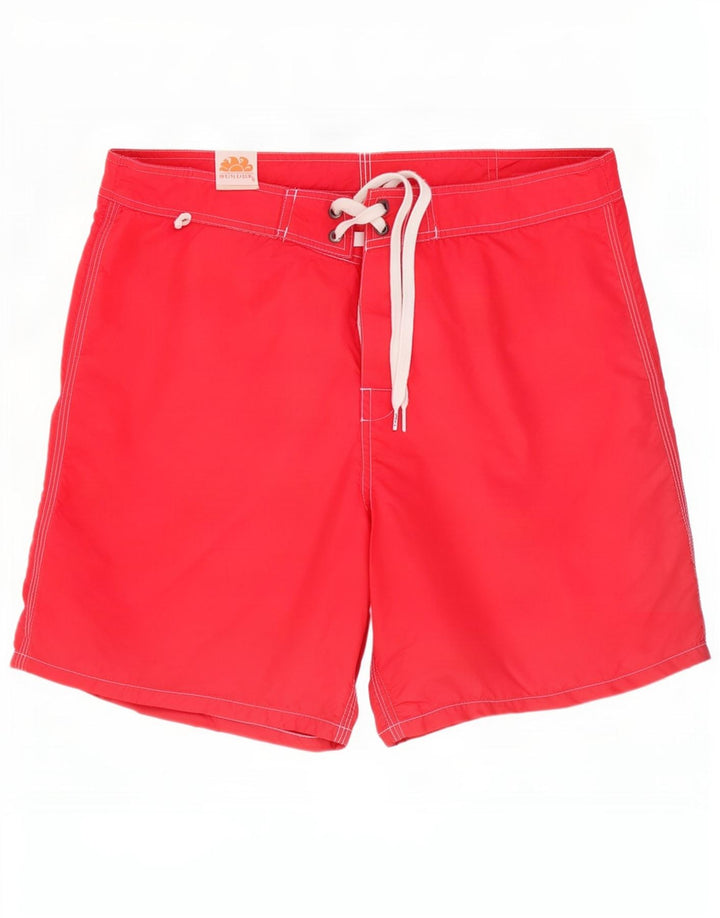 Pantaloncini da bagno da uomo Sundek nylon rosso medio