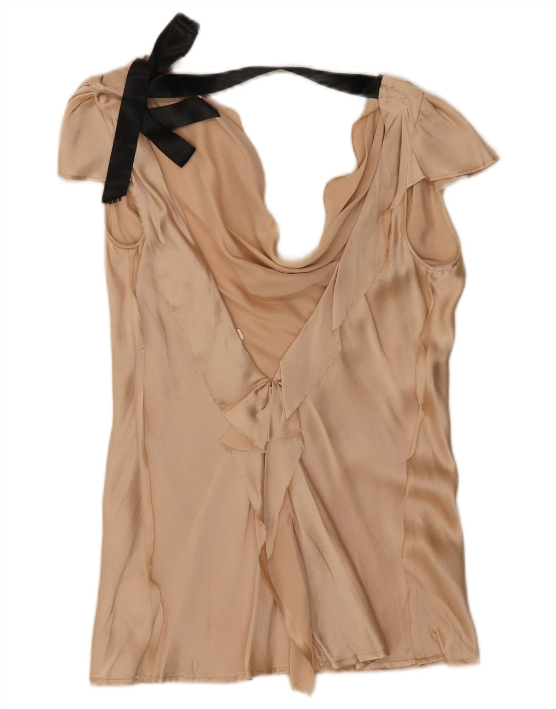 Top Blusa Donna Liu Jo IT 42 Beige Medio Seta Colourblock