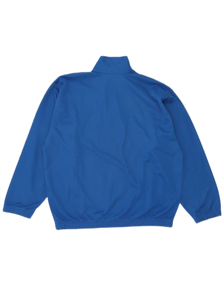 Errea Maglia da ginnastica da uomo con zip sul collo, taglia grande, blu