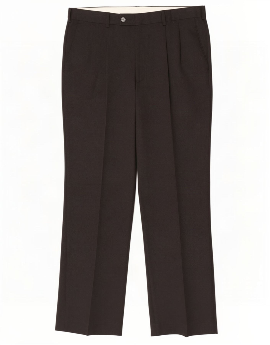 Pantaloni da completo da uomo con pegging Farah W36 L30 poliestere nero