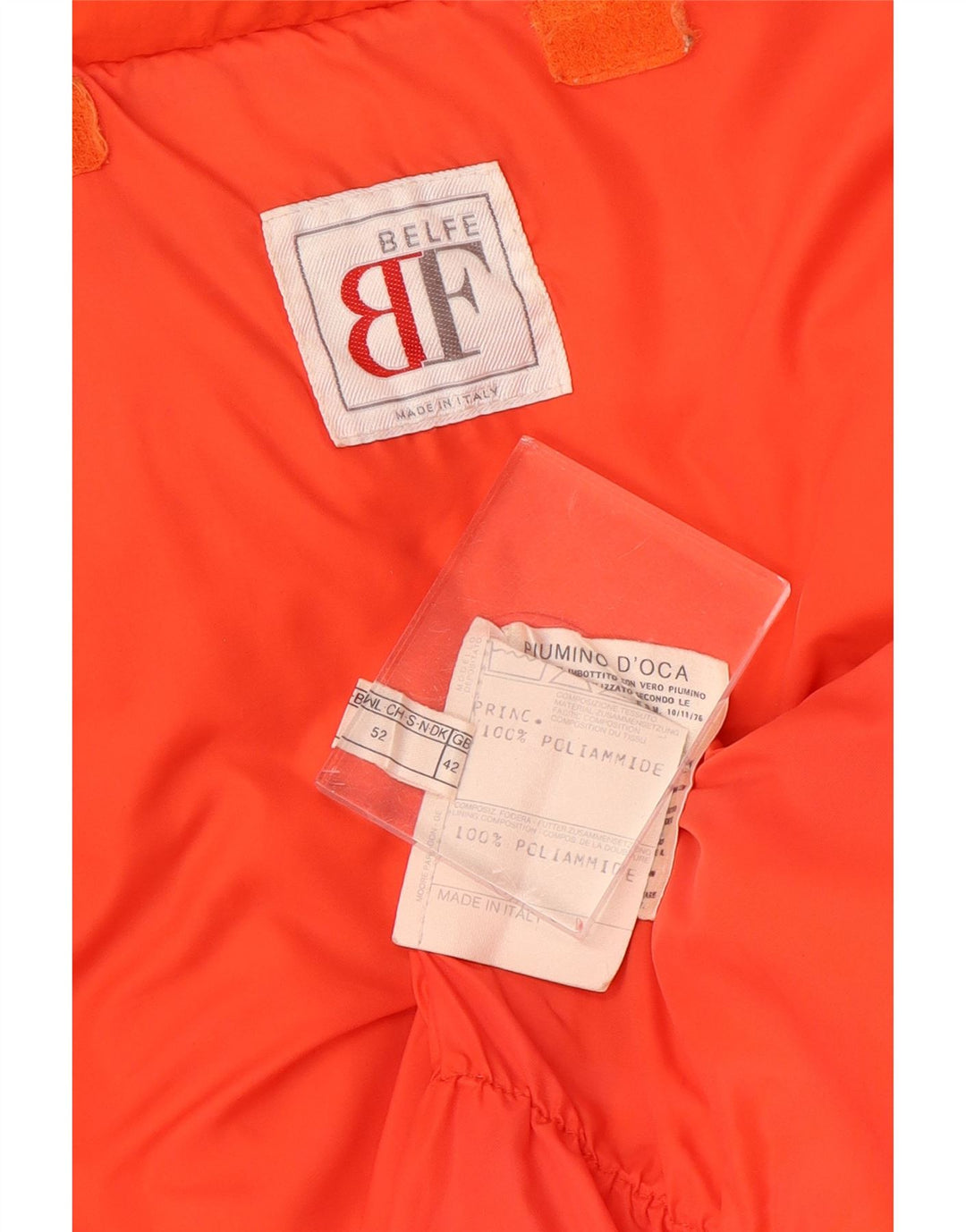 Giacca imbottita da uomo Belfe UK 42 XL arancione poliammide