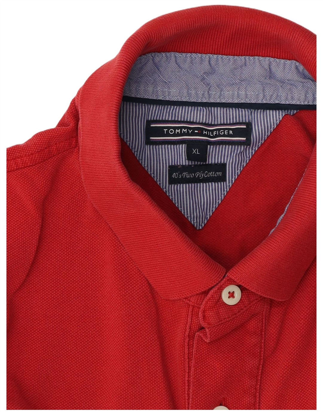Polo da uomo Tommy Hilfiger XL in cotone rosso