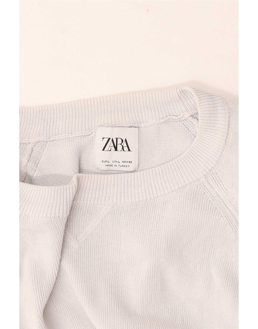 Maglione maglione girocollo da uomo Zara grande grigio