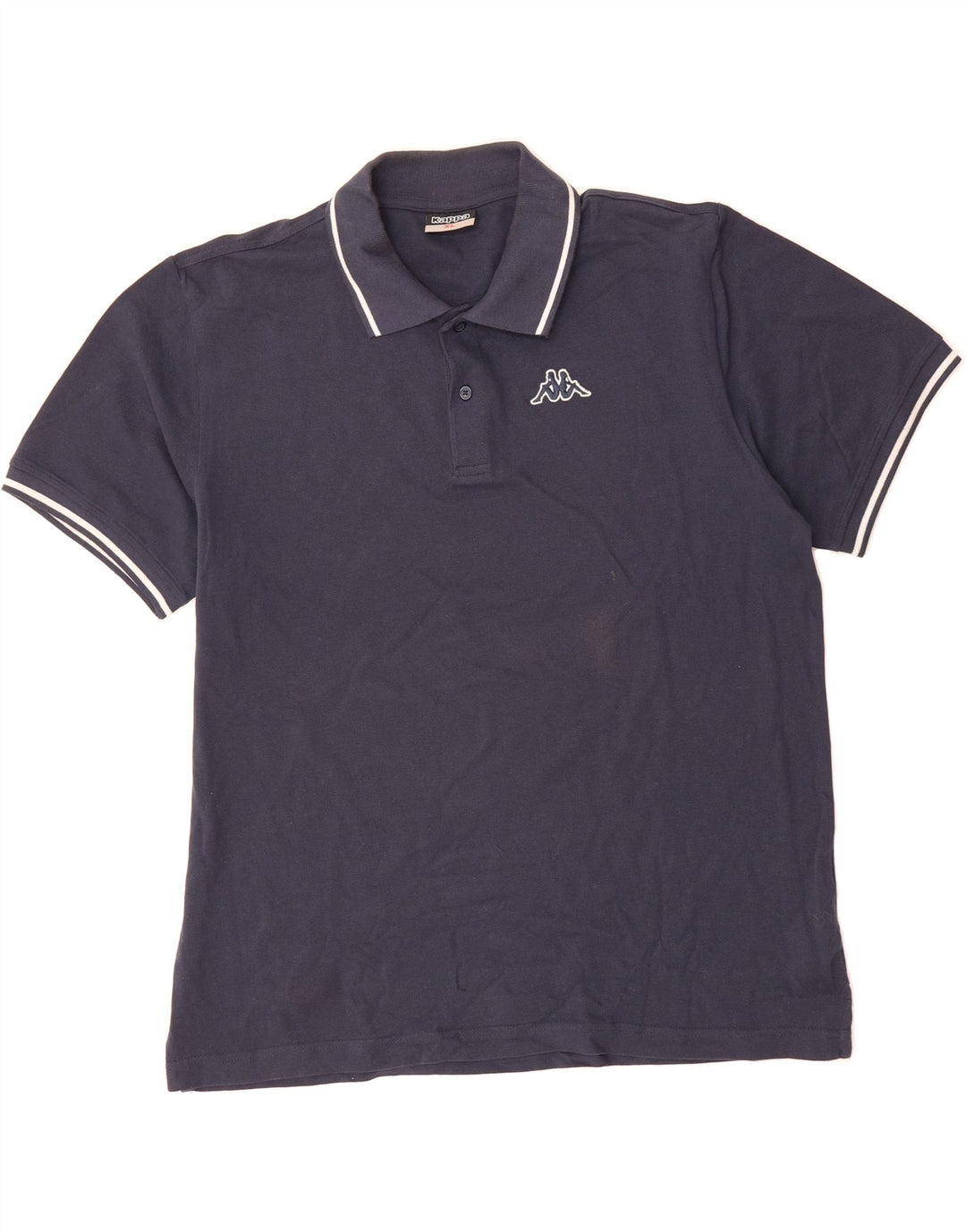 KAPPA Mens Polo Shirt XL Navy Blue Cotton Vintage Kappa and Second-Hand Kappa from Messina Hembry 