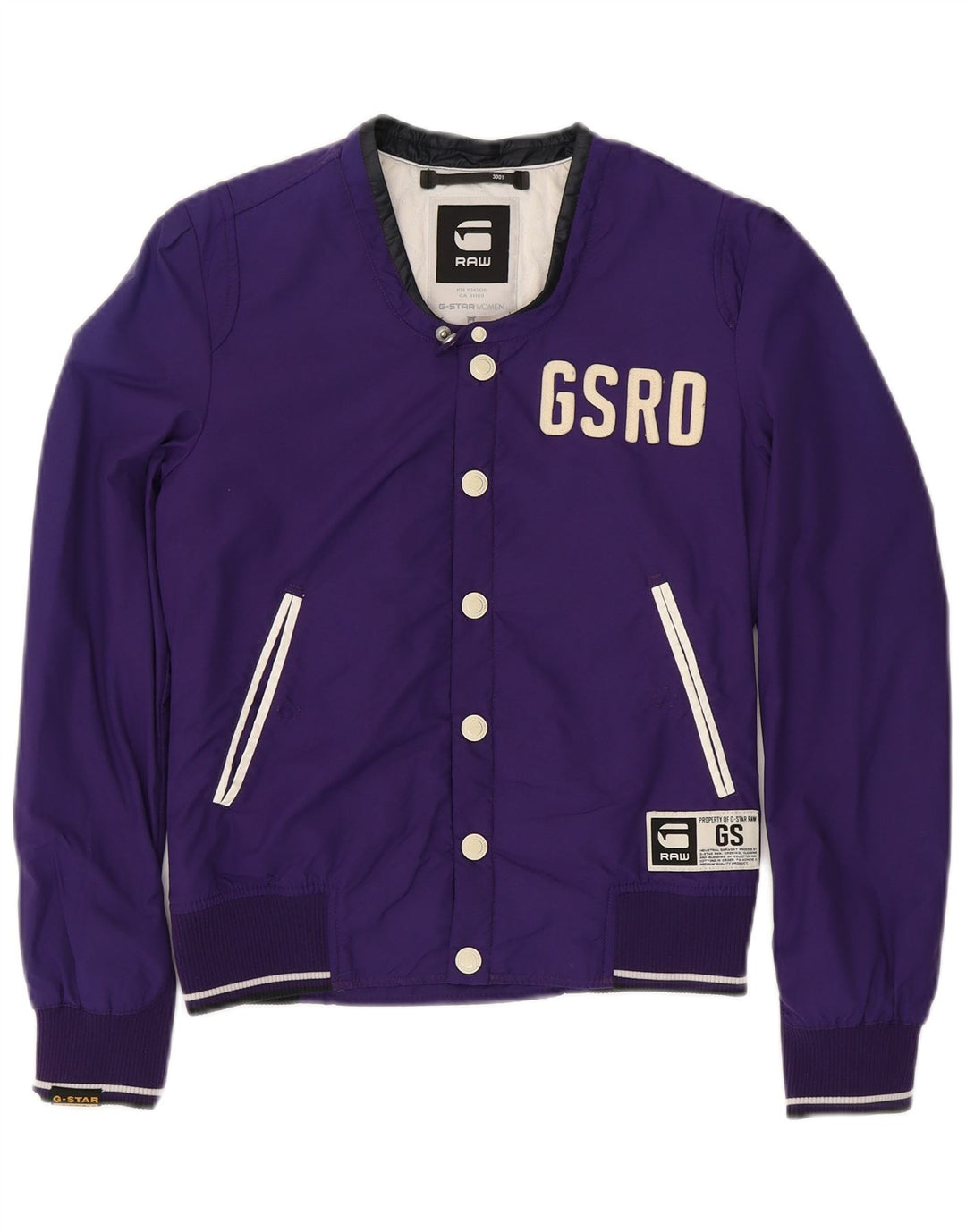 Giacca college grafica da donna G-STAR UK 10 Small Viola Poliammide