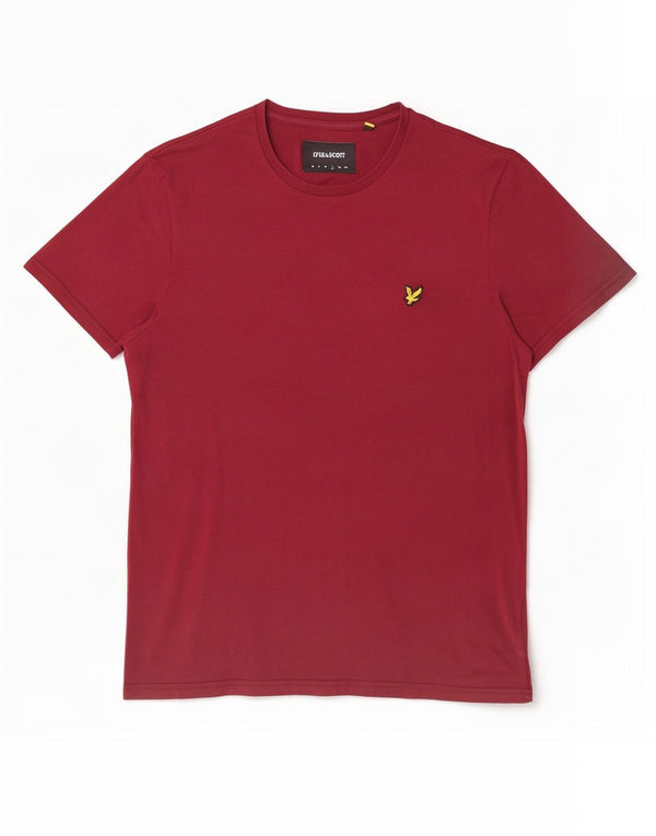 T-shirt da uomo Lyle & Scott Top grande in cotone bordeaux