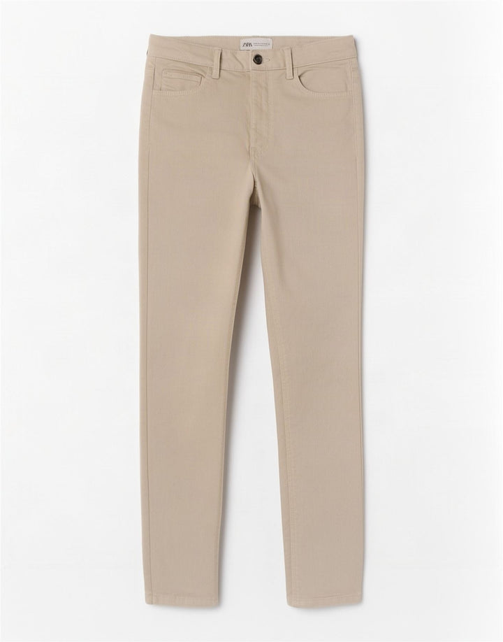 Jeans slim da donna Zara EU 38 Small W28 L27 Bianco