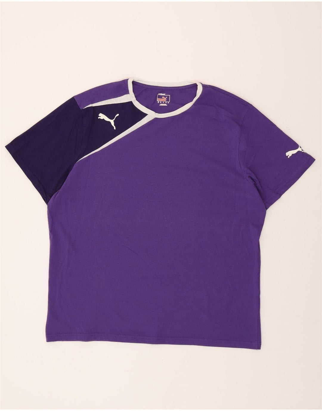 T-shirt grafica da uomo PUMA Top XL Viola in poliestere color block